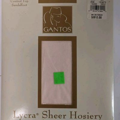 Gantos Lycra Sheer Control Top Pantyhose Color Pink Size: Tall Ultra Sheer